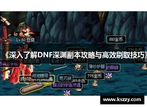 《深入了解DNF深渊副本攻略与高效刷取技巧》